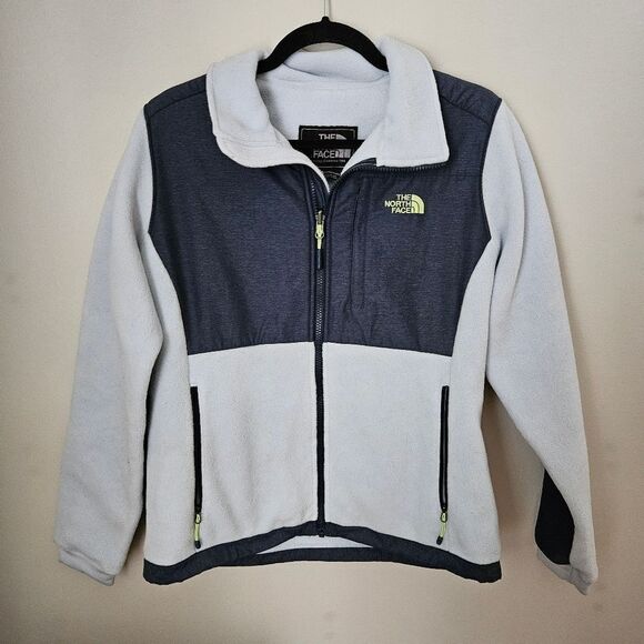 The North Face Jacket Fleece Light Blue Colorblock Full Zip Casual Denali - Picture 1 of 14
